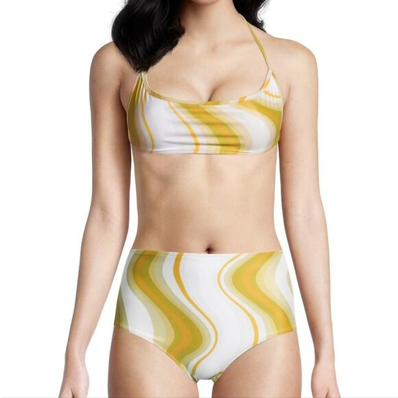 NEW Faithfull The Brand Liu Bikini Set Two Piece Top Bottom Swimsuit Women Large - Picture 2 of 11